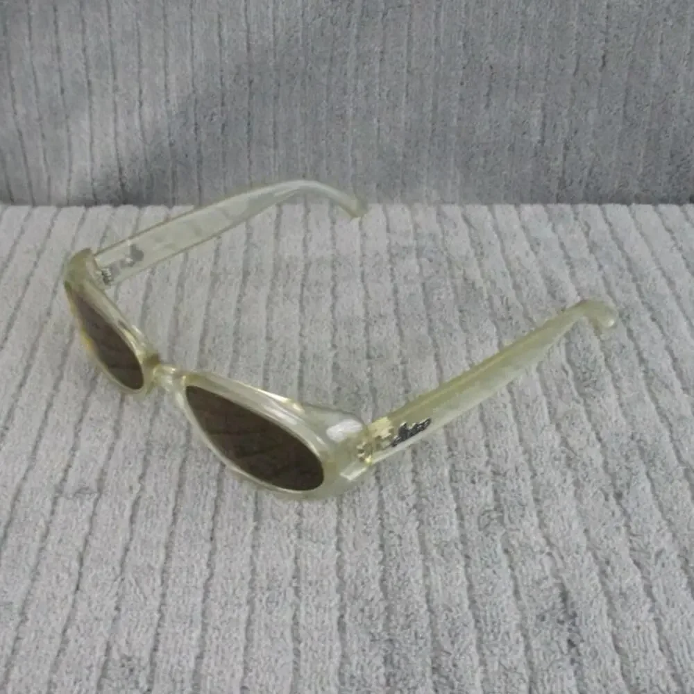 New Divine Eyewear Athena Pearl White / Amber Sunglasses